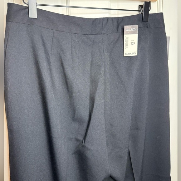 Eddie Bauer NWT Wool Blend Black Wide Leg Stretch Dress Pants Size 12P - Picture 11 of 12
